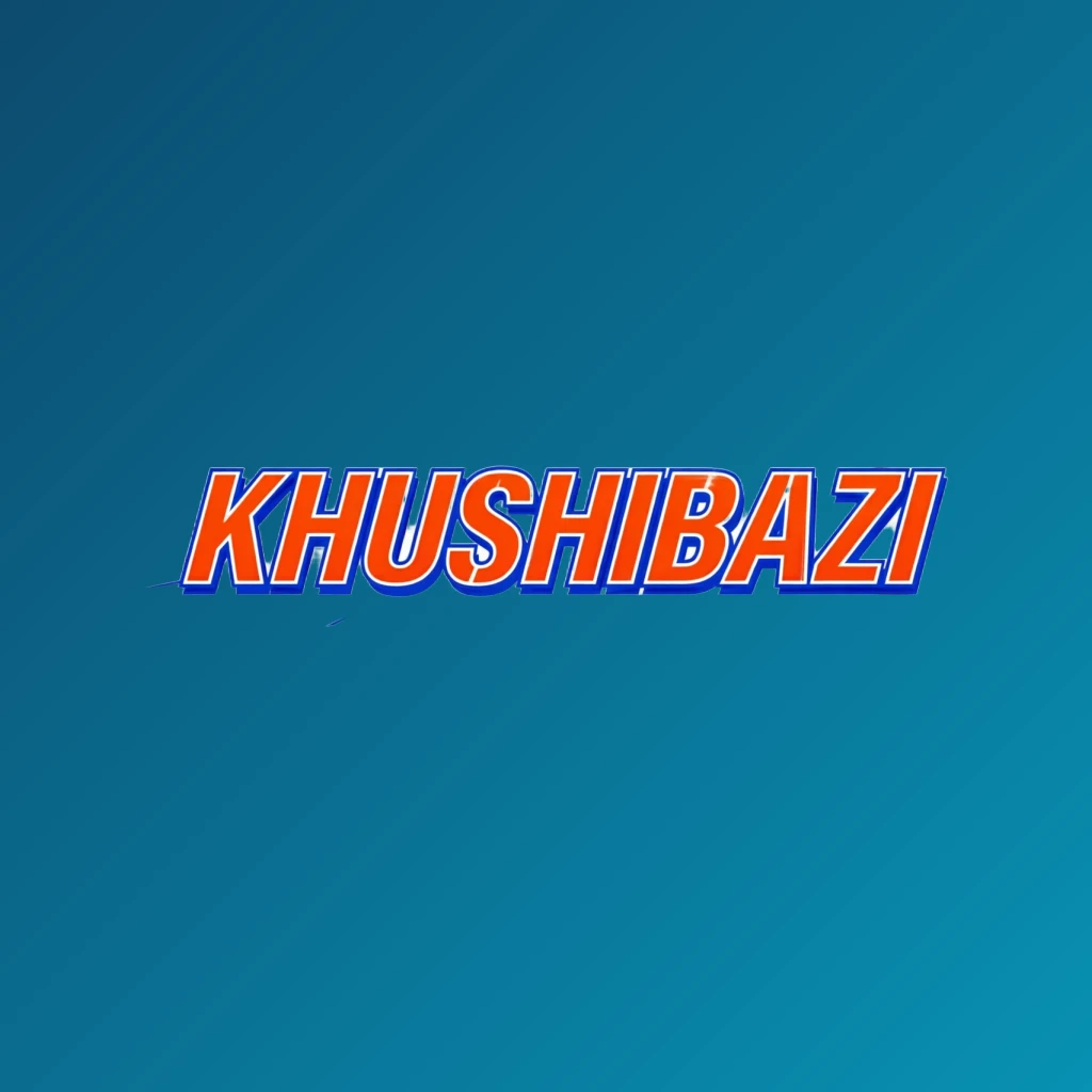 Powerful sports logo for KHUSHIBAZI featuring bold italic lettering in bright orange, blue, and white with speed lines and energetic motion effects on a transparent background, designed as a wide horizontal rectangular wordmark for a website header Powerful sports logo for KHUSHIBAZI featuring bold italic lettering in bright orange, blue, and white with speed lines and energetic motion effects on a transparent background, designed as a wide horizontal rectangular wordmark for a website header